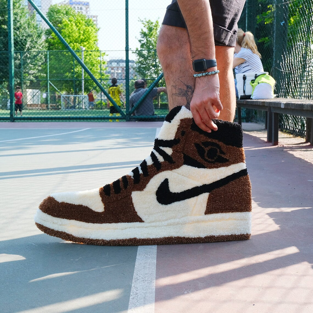 The Rug Tale Brown Nike Air Jordan Hand Tufted Carpet