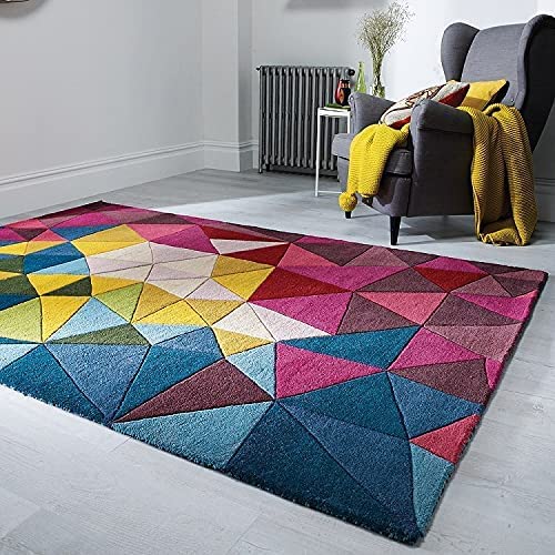 Geometric Modren Multiclour Hand Tufted Carpet