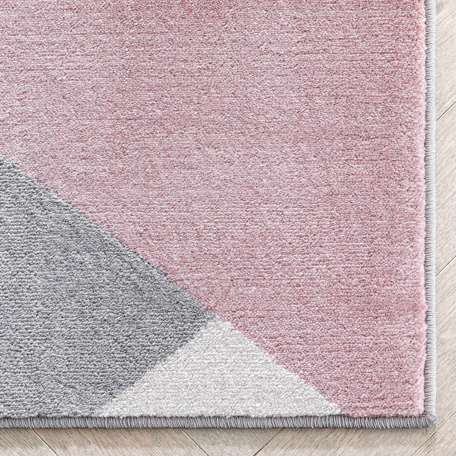 Multicolor Modern Geometric Pattern Hand Tufted Carpet